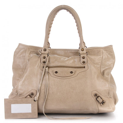 Balenciaga Agneau Classic Hardware Large Sunday Tote Papyrus 1 of 8