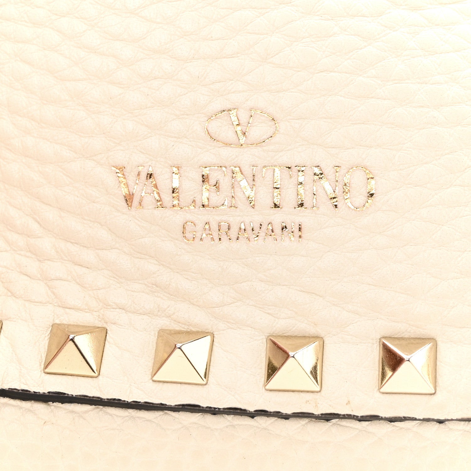 Valentino Garavani Pebbled Calfskin Mini Rockstud Flip-Lock Messenger Bag Light Ivory 7 of 10
