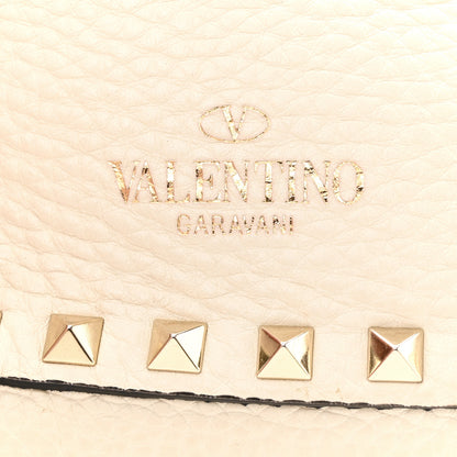 Valentino Garavani Pebbled Calfskin Mini Rockstud Flip-Lock Messenger Bag Light Ivory 7 of 10