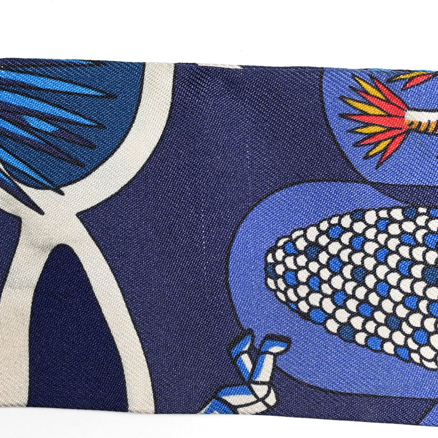 Silk Exposition Universelle Twilly Bleu Jaune Vif Rouge