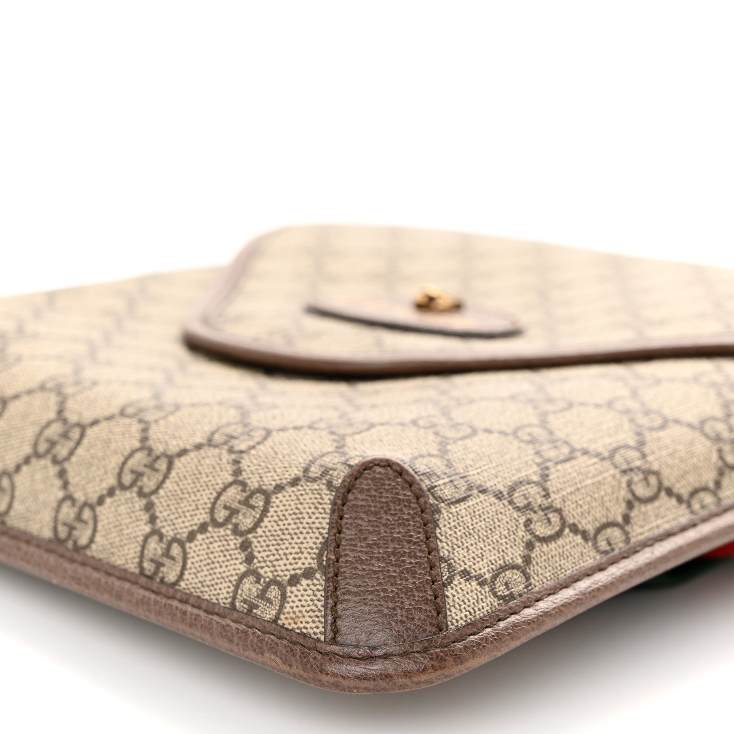 Gucci GG Supreme Monogram Web Medium Neo Vintage Flap Messenger Bag Beige New Acero 9 of 9