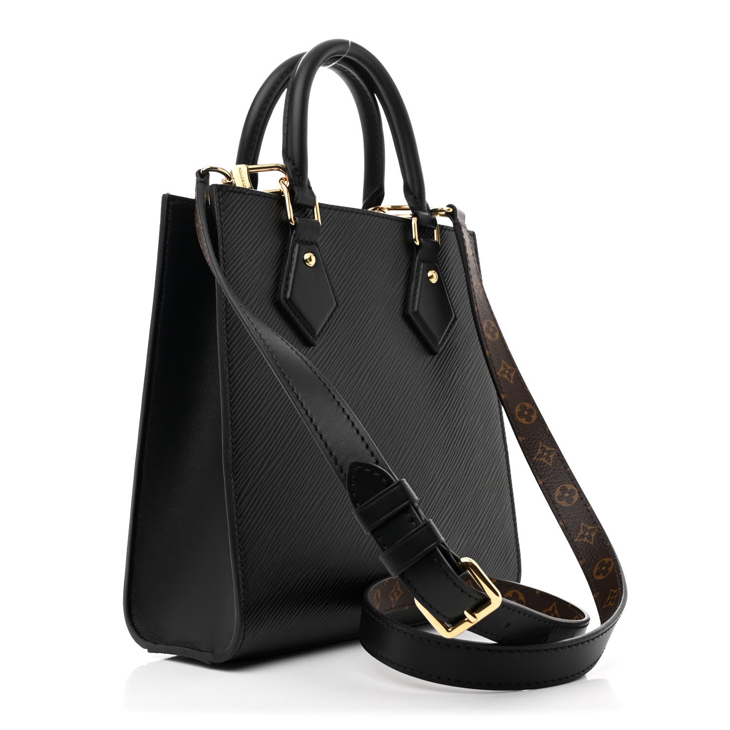 Louis Vuitton Epi Sac Plat BB Black 3 of 9