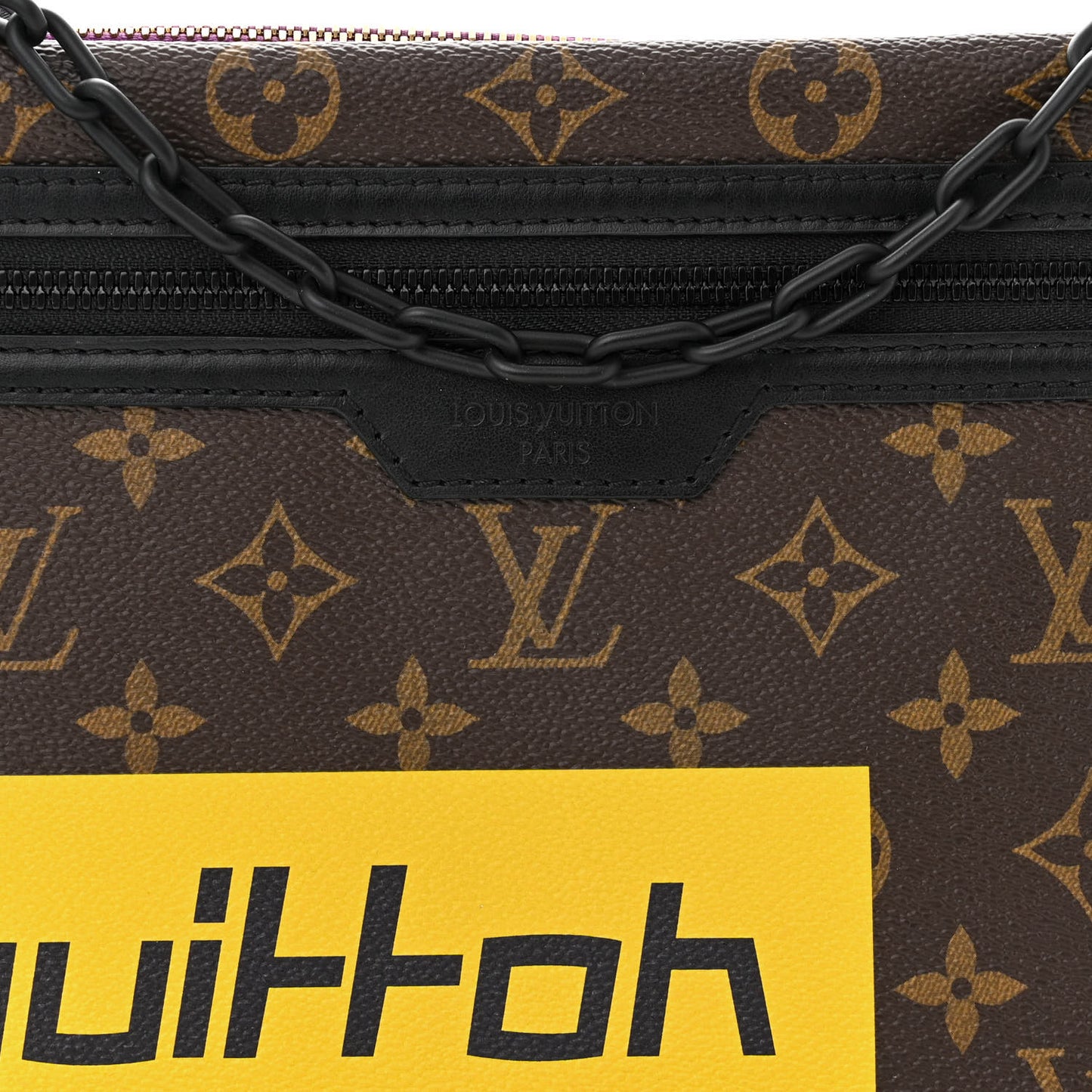 LOUIS VUITTON Monogram Double Flat Messenger Marron