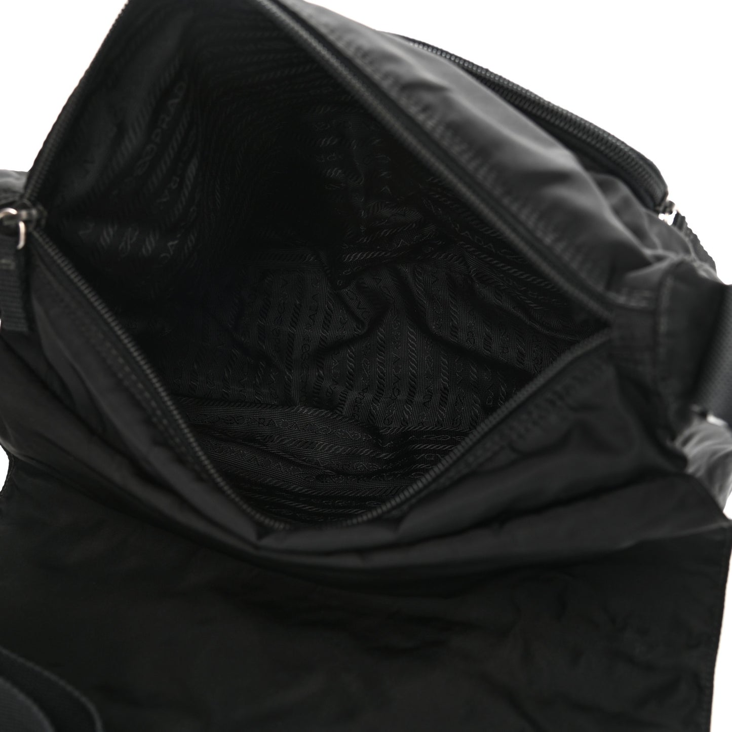 Nylon Vela Messenger Bag Black