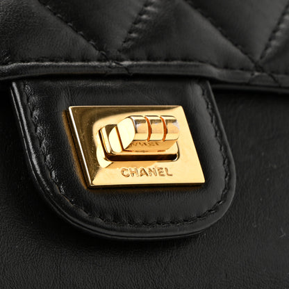 Chanel Aged Calfskin Quilted 2.55 Reissue Pouch With Chain Handle Black 23 of 27