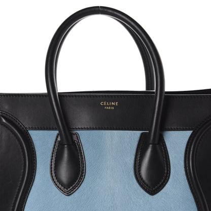 Celine Pony Hair Mini Tri-Color Luggage Glacier Red Black 18 of 18