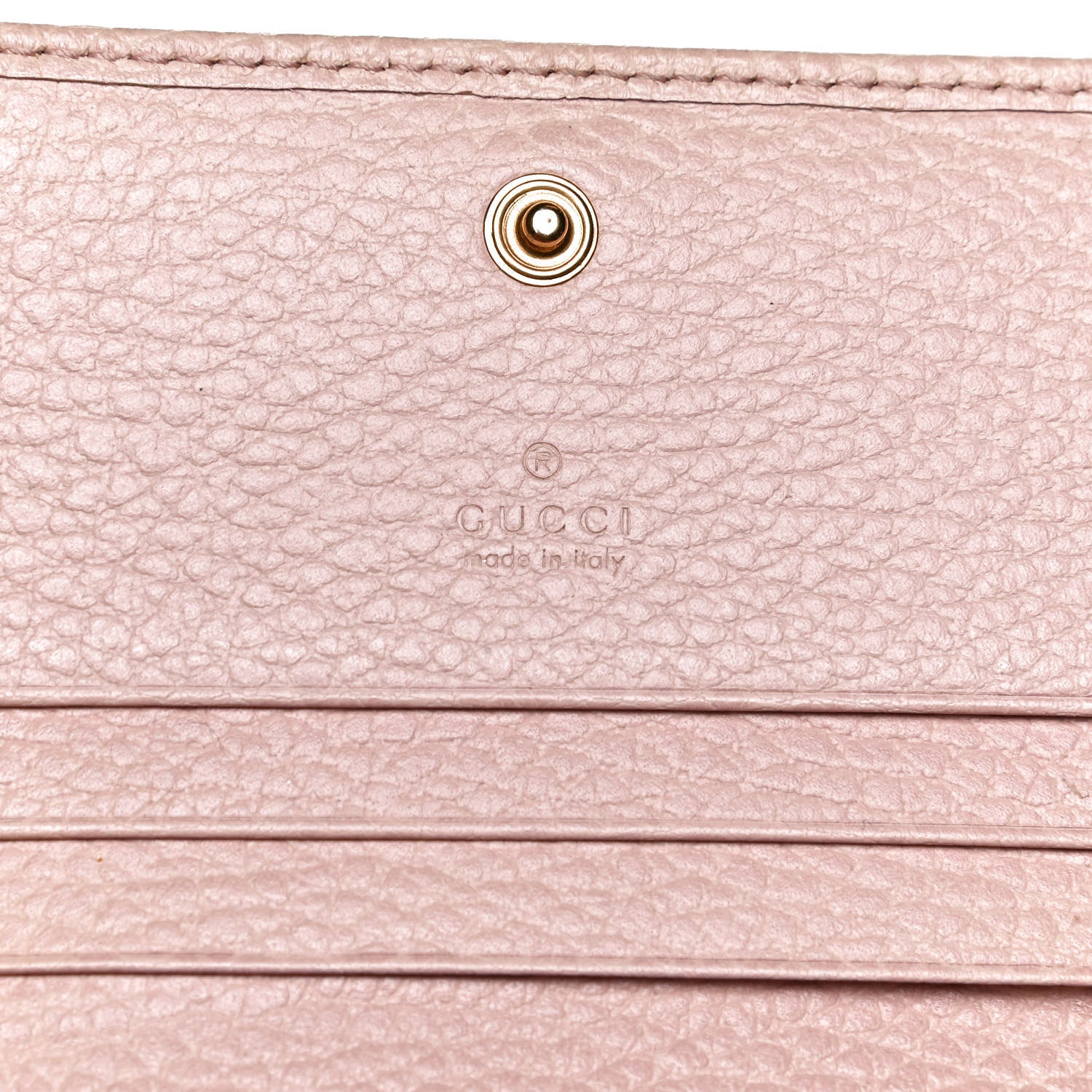 Gucci Pebbled Calfskin Butterfly Card Case Perfect Pink 6 of 9