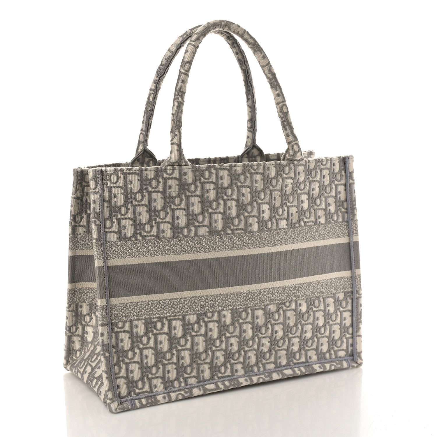 Christian Dior Oblique Medium Book Tote Grey 3 of 9