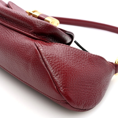 Chloe Grained Calfskin The 99 Shoulder Bag Brunet Brunet Red 10 of 10