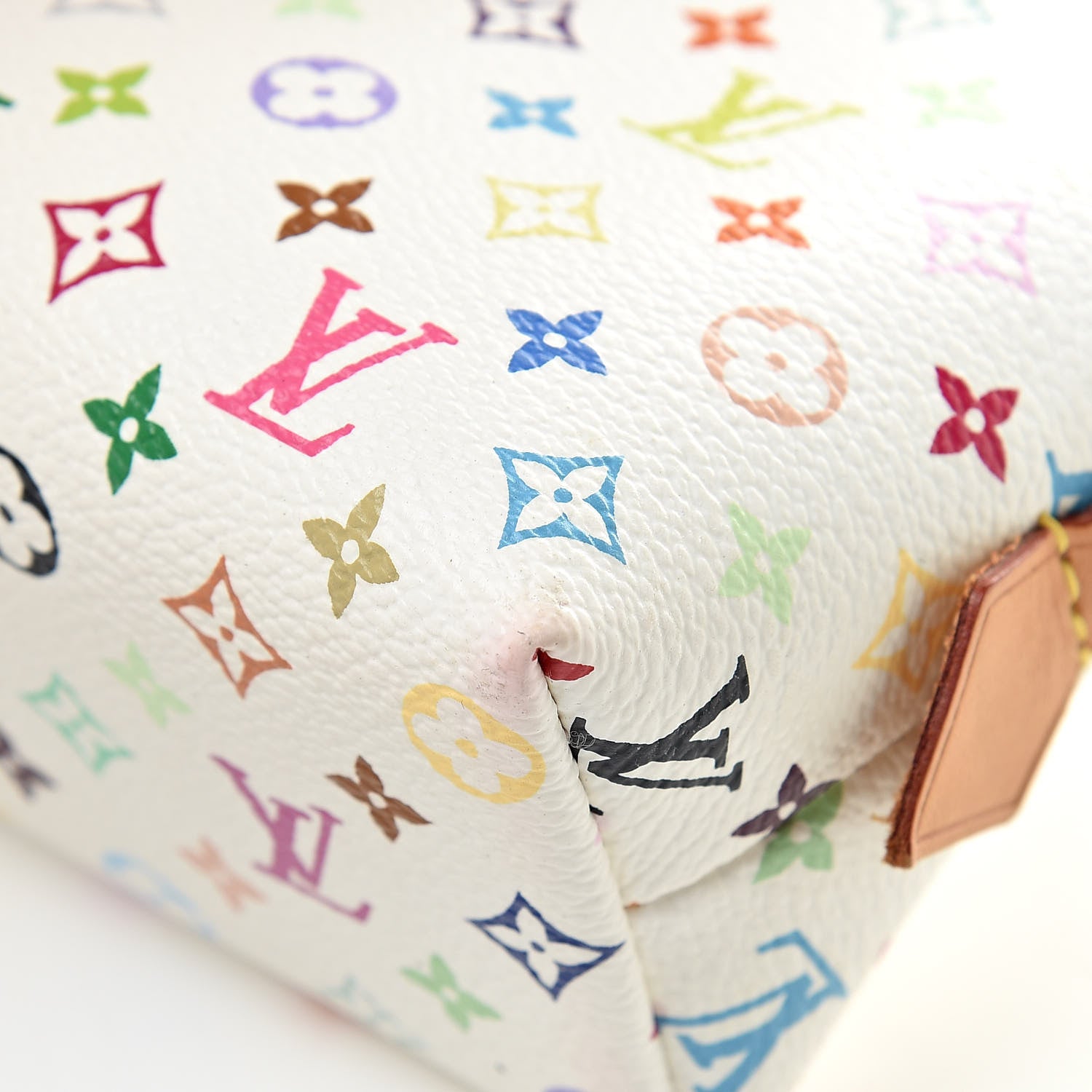 Louis Vuitton Monogram Multicolor Cosmetic Pouch White Litchi 13 of 13
