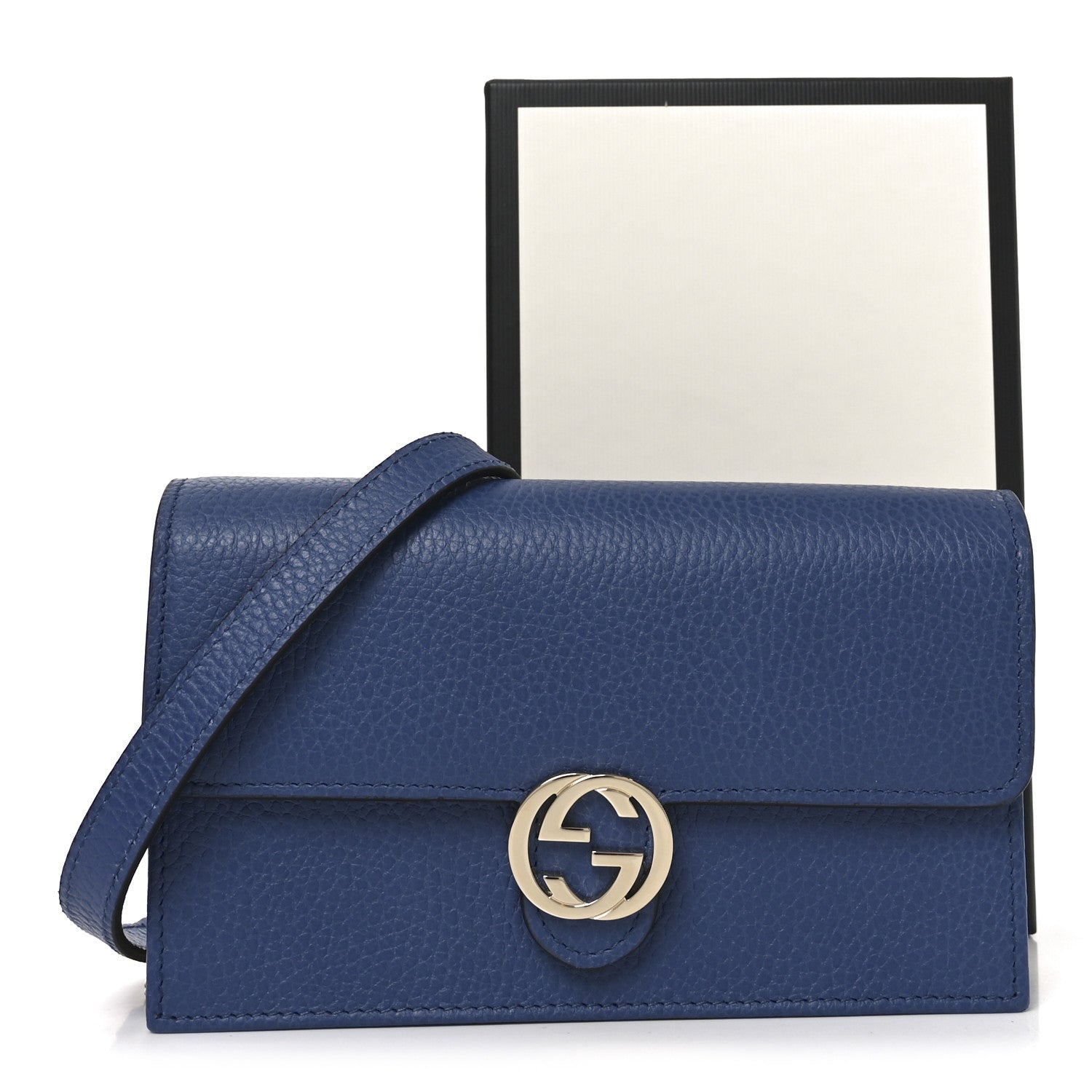 Gucci Dollar Calfskin Interlocking G Chain Wallet Caspian 1861274