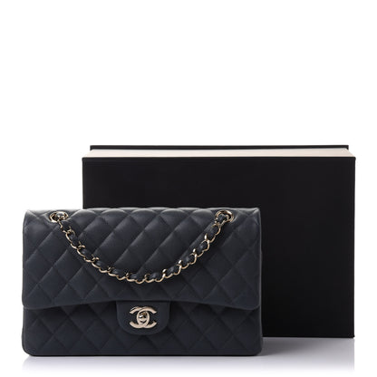 Chanel Caviar Quilted Medium Double Flap Dark Grey 10 of 10