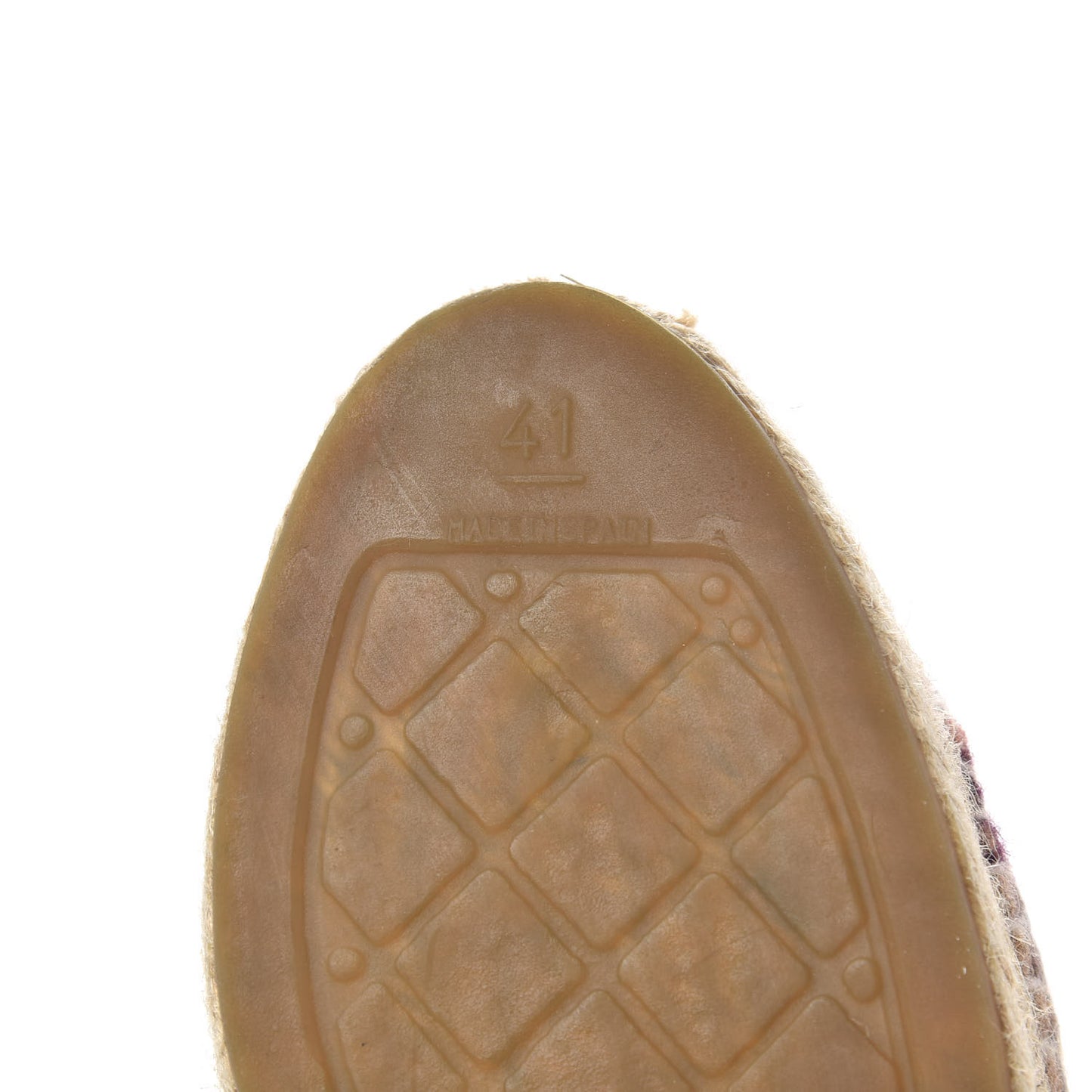 Tweed CC Espadrilles 41 Pink Multicolor