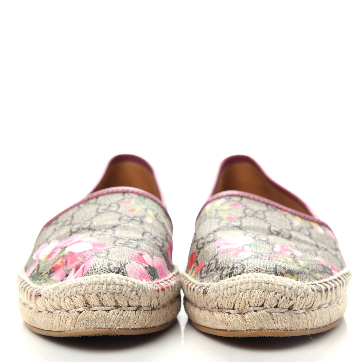 Gucci GG Supreme Monogram Blooms Espadrilles 39.5 Beige Multicolor Dry Rose 2 of 10