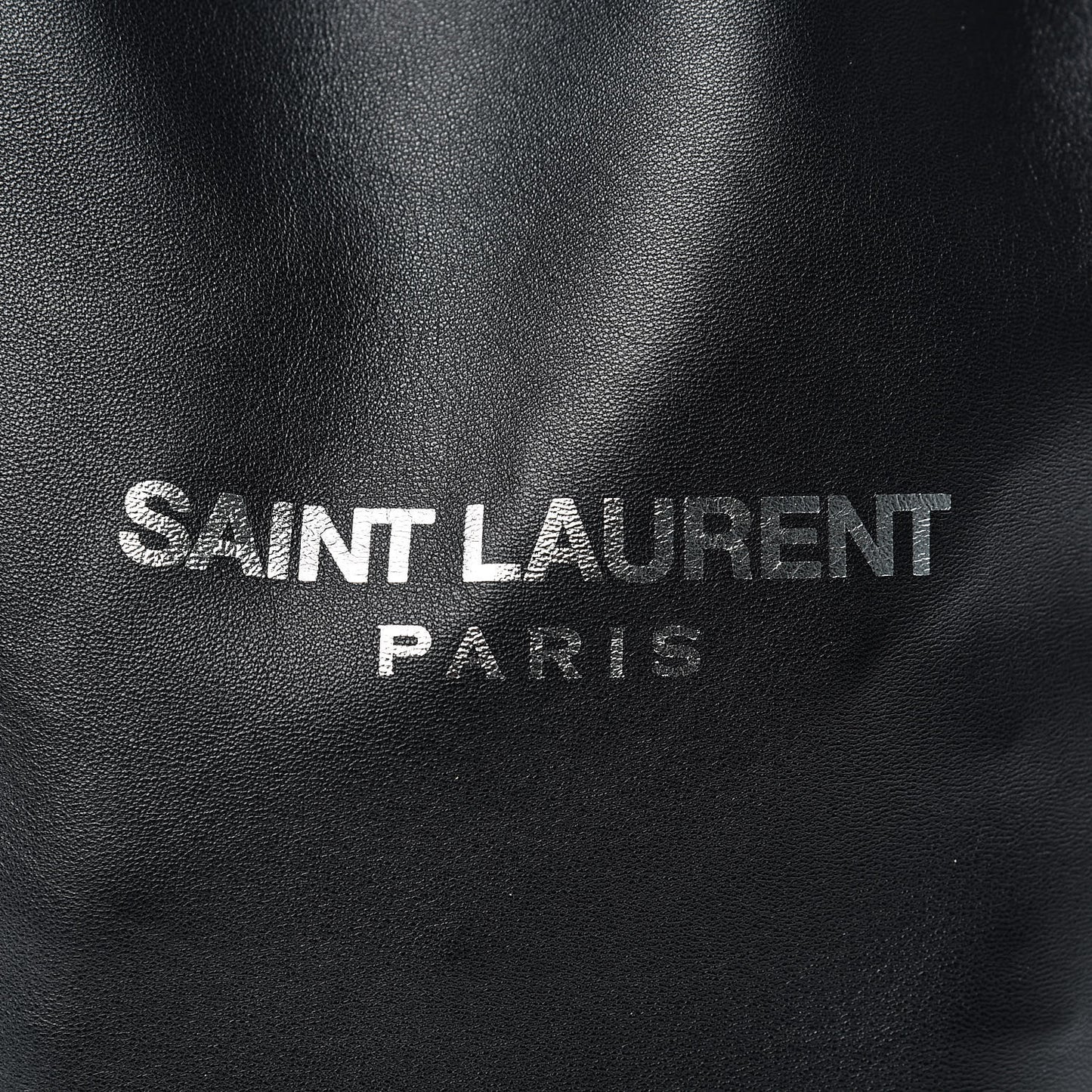 Lambskin Teddy Drawstring Bag Black