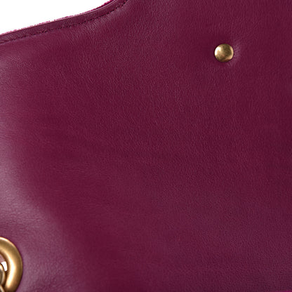 Gucci Velvet Matelasse Medium GG Marmont Shoulder Bag Fuchsia Violet Cyclamen 13 of 13