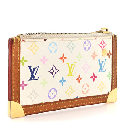 Louis Vuitton Monogram Multicolor Key Pouch White 3 of 9