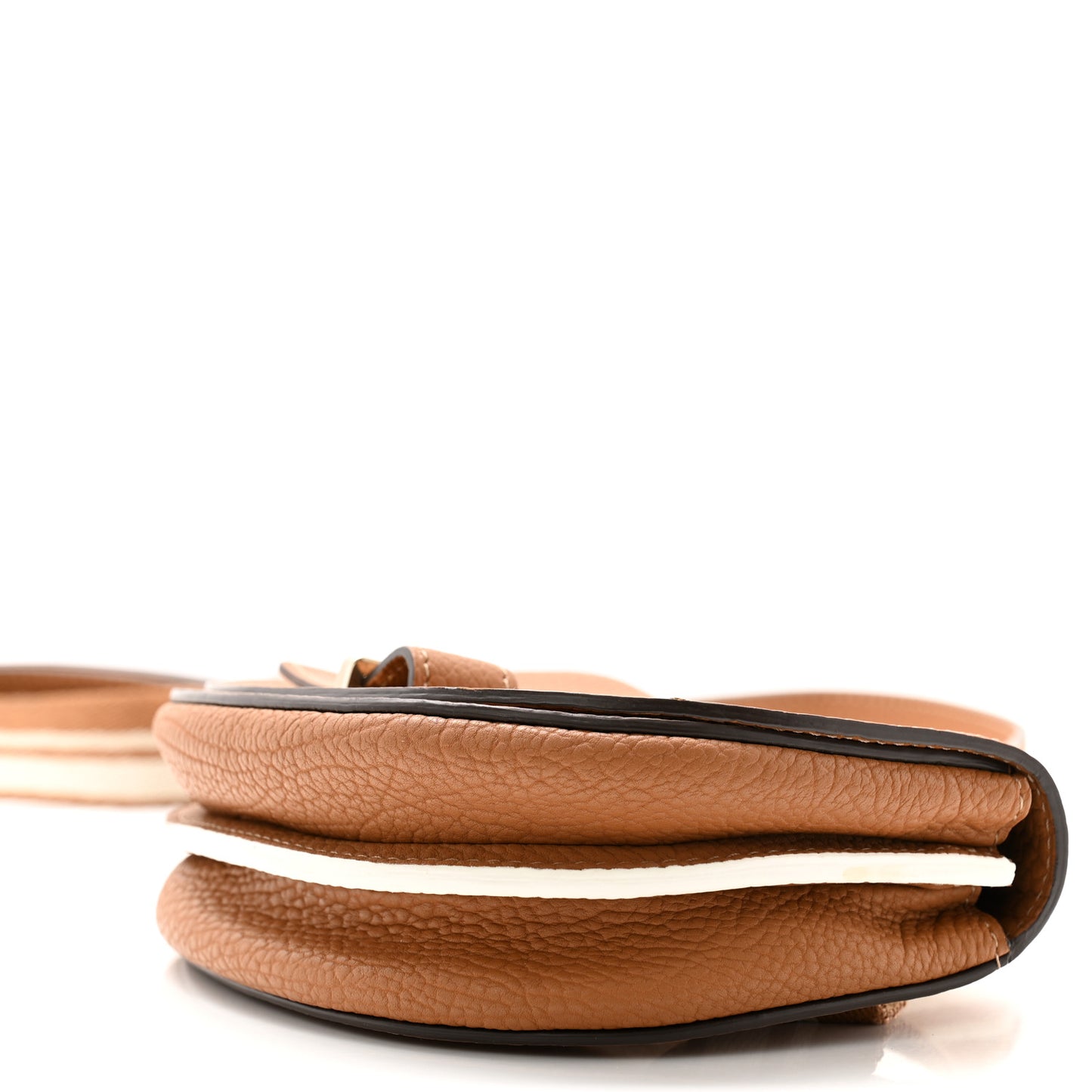 Crispy Calfskin Mini Le Mutin Saddle Belt Bag Vegetal