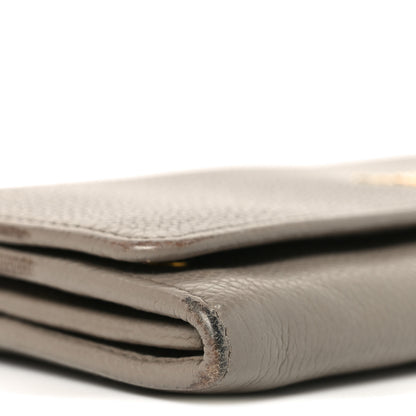 Prada Vitello Daino Metal Continental Flap Wallet Argilla 7 of 8