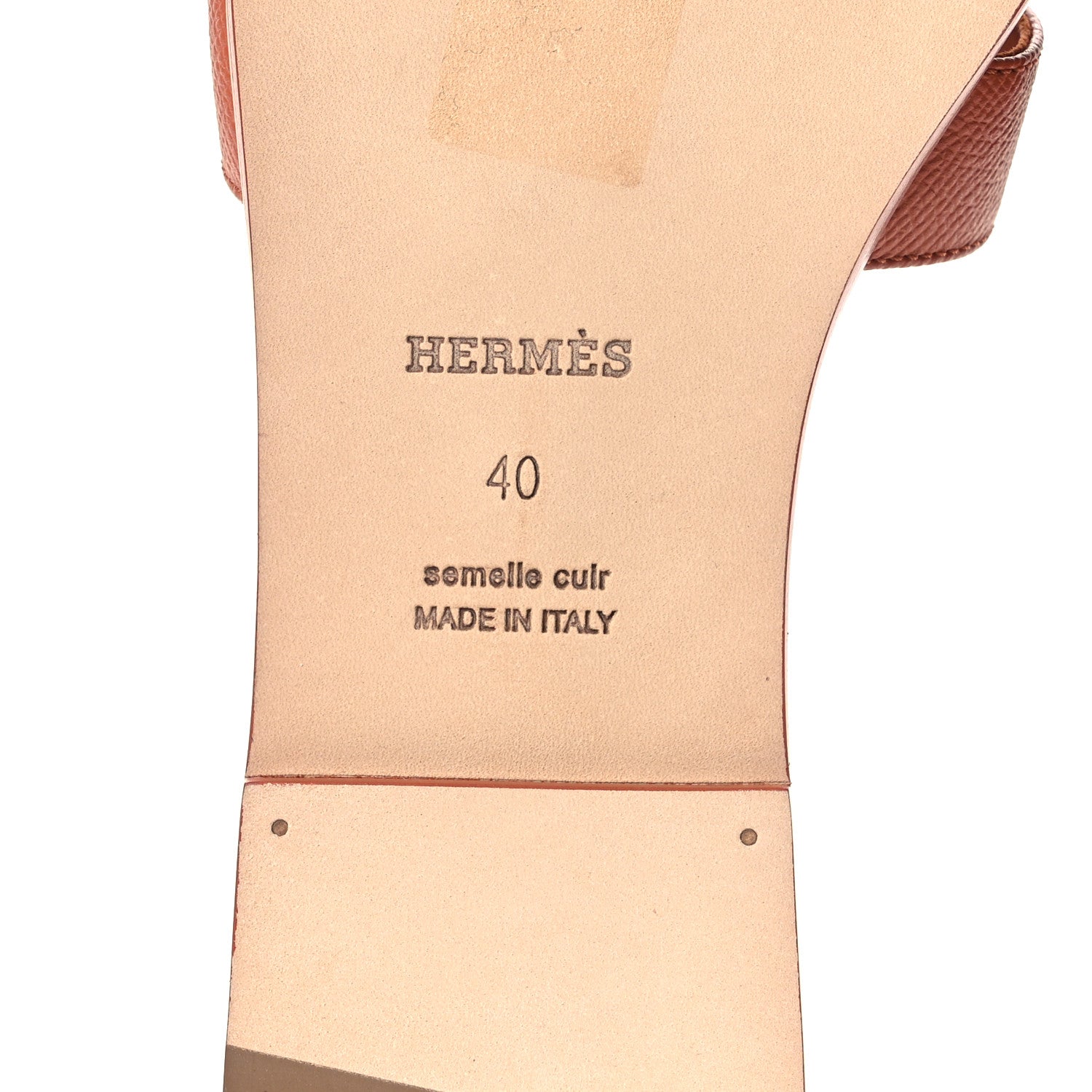 Hermes Epsom Oran Sandals 40 Orange Canyon 8 of 11