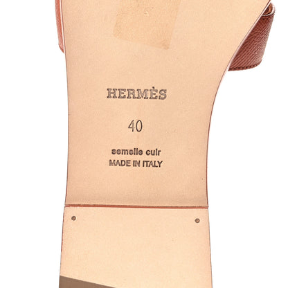 Hermes Epsom Oran Sandals 40 Orange Canyon 8 of 11