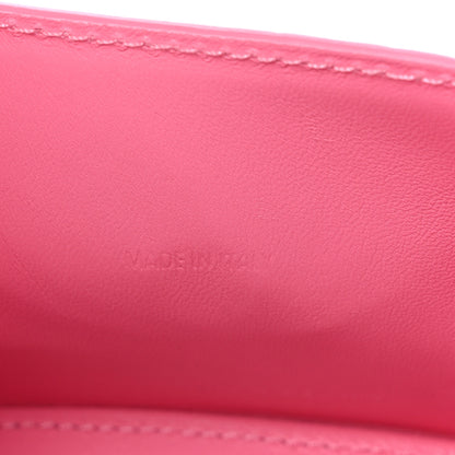 Balenciaga Shiny Calfskin Crocodile Embossed Hourglass Top Handle Bag XS Sweet Pink 7 of 10