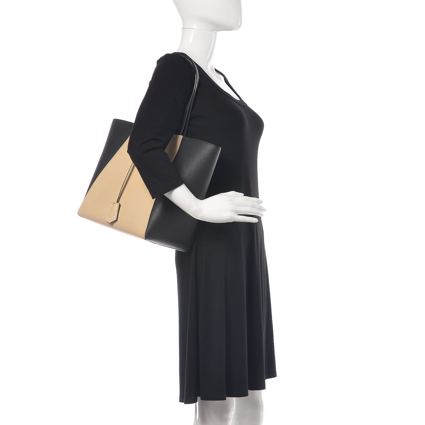 Calfskin Lockme Cabas Vanille Black