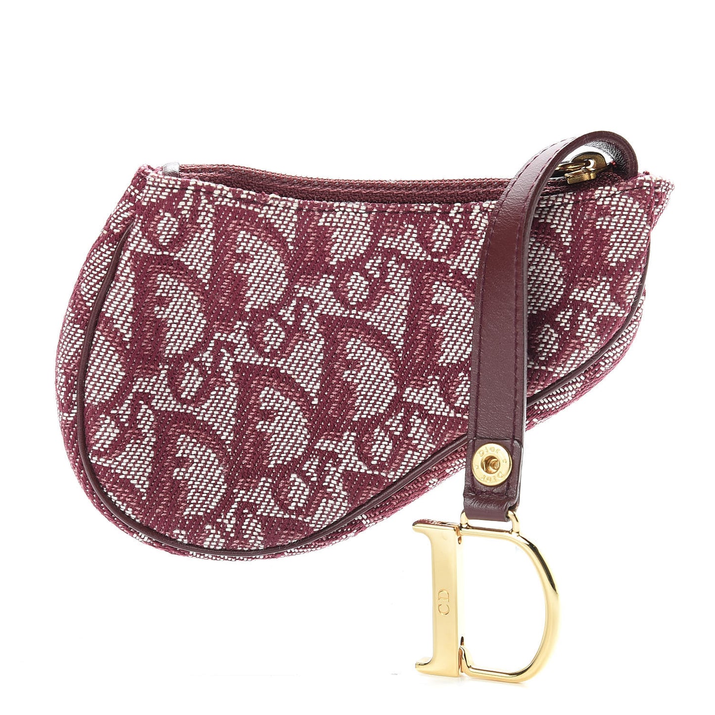 Monogram Saddle Coin Purse Red