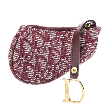 Christian Dior Monogram Saddle Coin Purse Red 1 of 8
