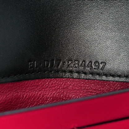 Bulgari Calfskin Serpenti Forever Star Chain Wallet Black Red 6 of 9