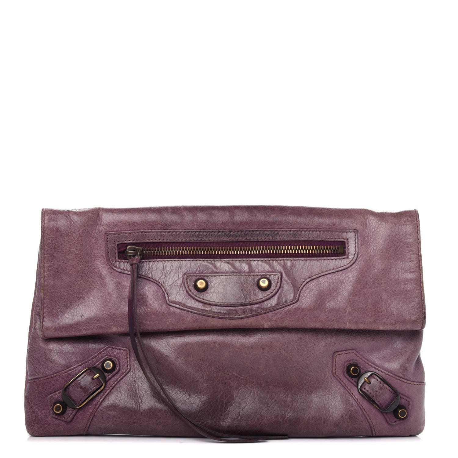 Balenciaga Agneau Classic Hardware Envelope Clutch Murier 1 of 9