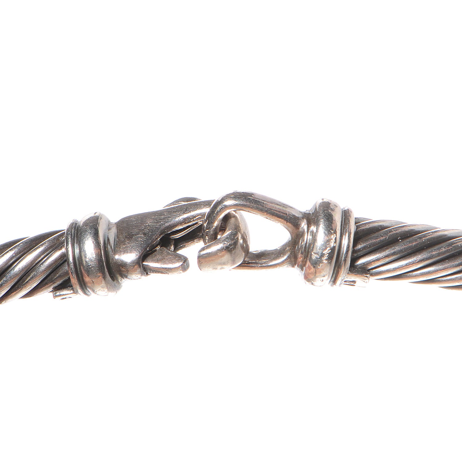 David Yurman Sterling Silver 14K Yellow Gold 5mm X Cable Necklace 6 of 8