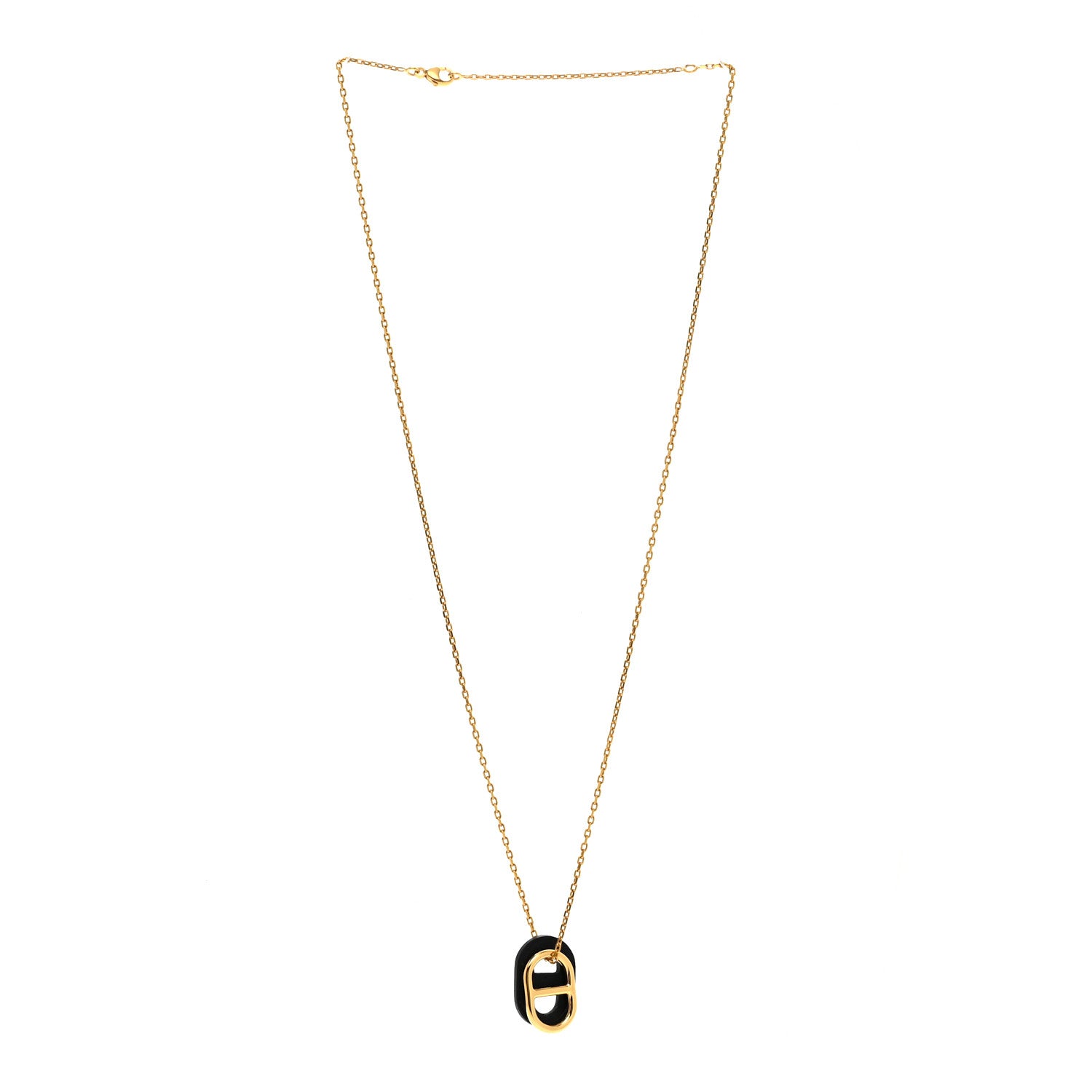 Hermes Swift O'Maillon Pendant Necklace Bleu Navy 3 of 6