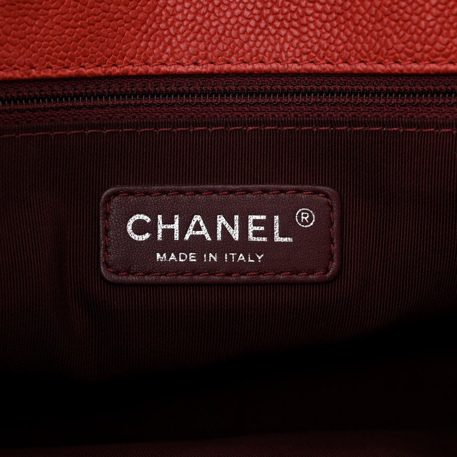 Chanel Caviar Quilted Medium French Riviera Flap Red 6 of 12