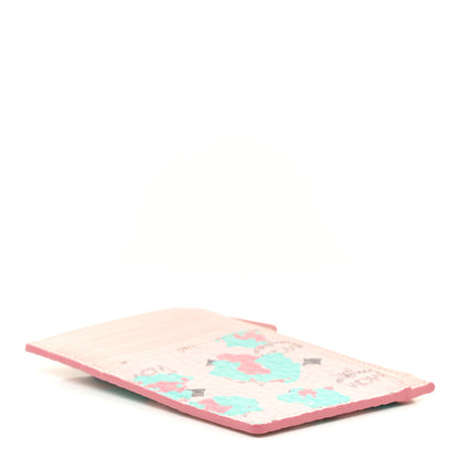 MCM Visetos Floral Leopard Lanyard Card Holder Pink 3 of 9