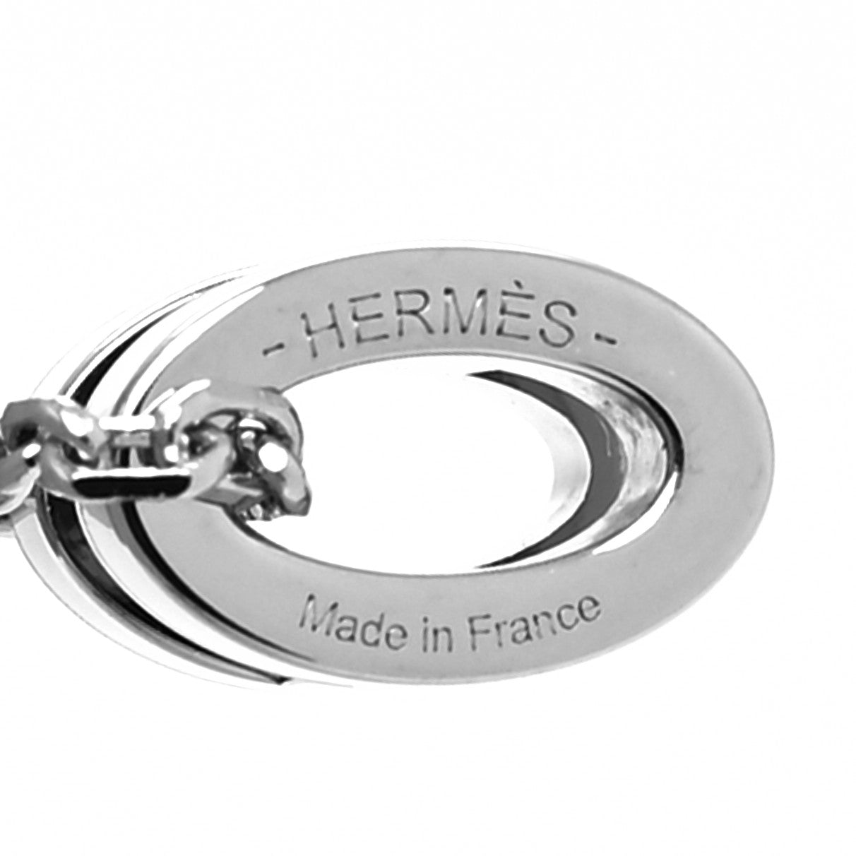 Hermes Lacquered Palladium Mini Pop H Pendant Necklace White 5 of 5