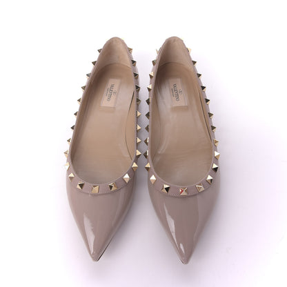 Valentino Garavani Patent Rockstud Ballerina Flats 39 Poudre 5 of 10