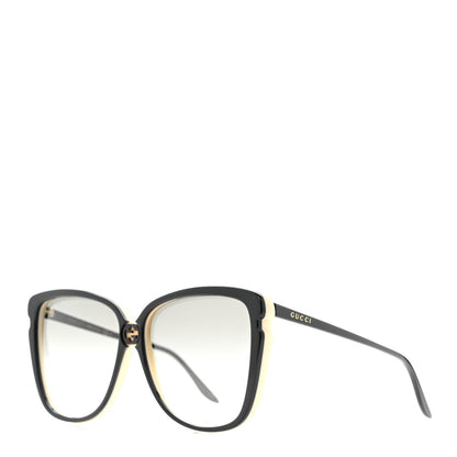 Gucci Acetate Square Frame GG0709S Sunglasses White Black 1 of 7