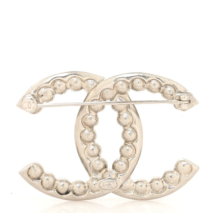 Chanel Pearl Crystal CC Brooch Silver 2 of 3