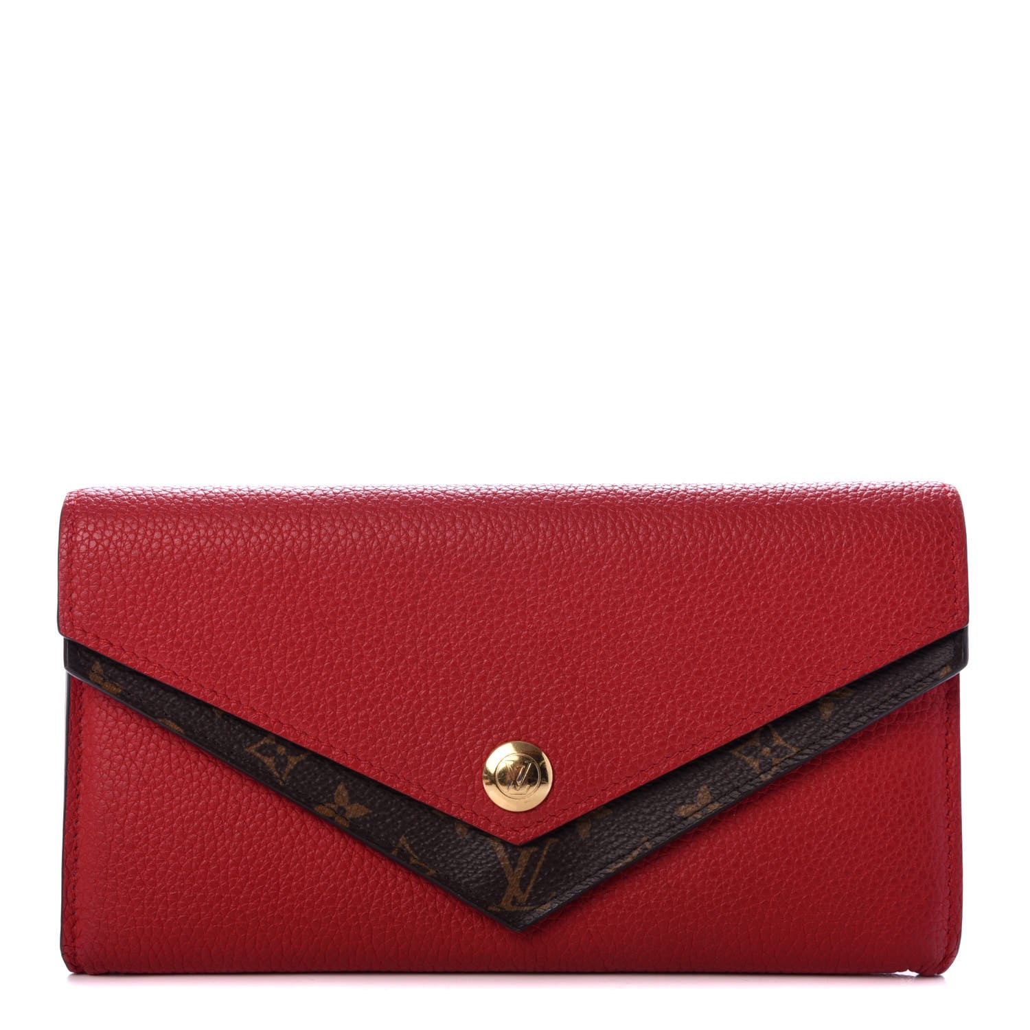 Louis Vuitton Calfskin Double V Wallet Rubis 1 of 8