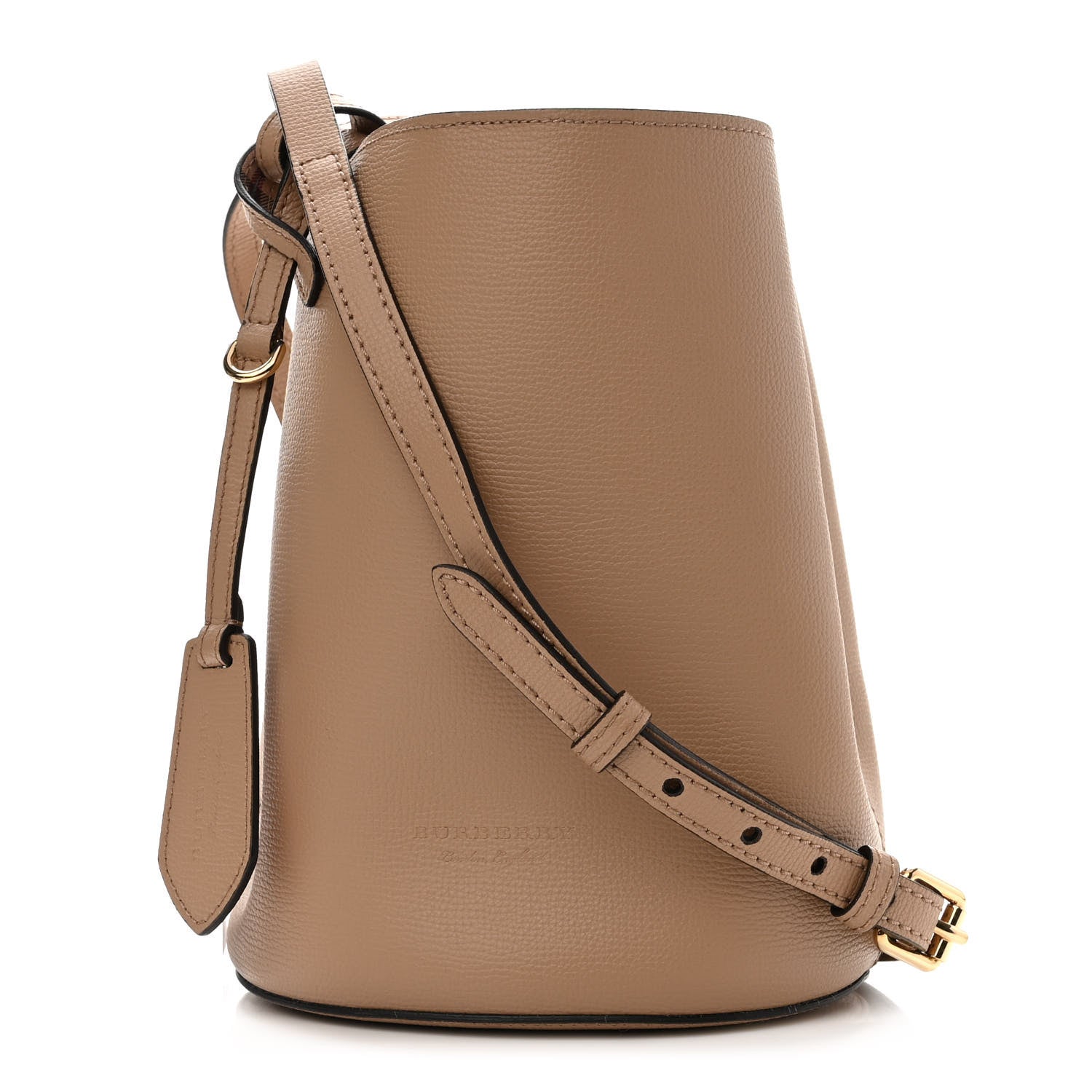 Burberry Haymarket Check Colours Small Lorne Bucket Crossbody Beige 1 of 13