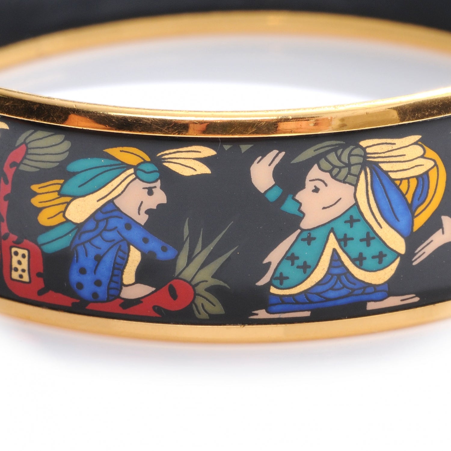 Hermes Enamel Printed Wide Bracelet 65 5 of 6