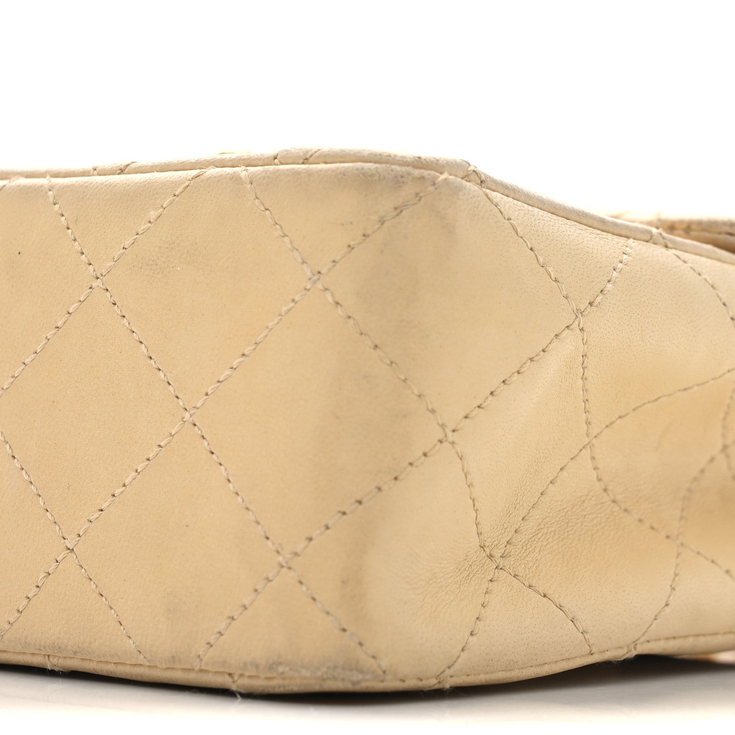 Chanel Lambskin Quilted Mini Square Flap Beige 9 of 10