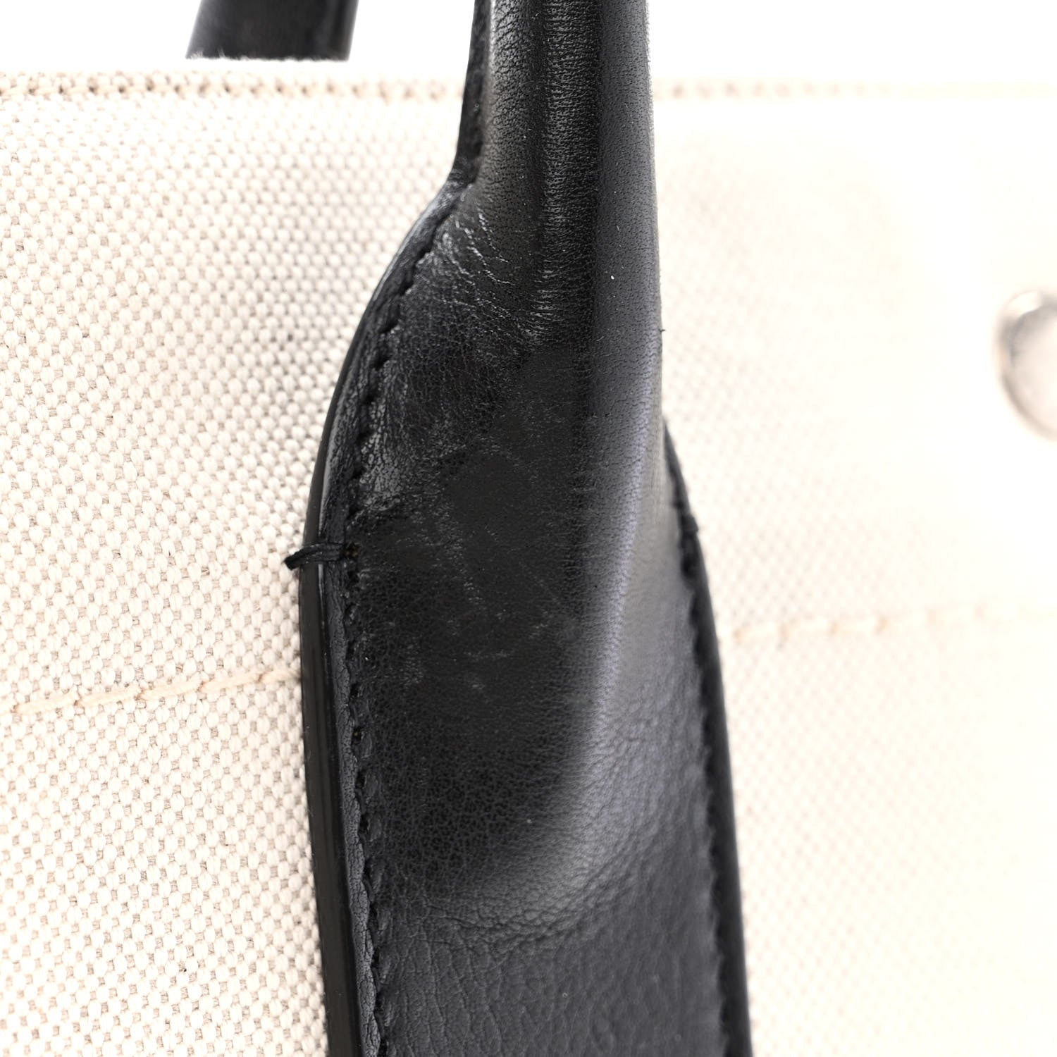 Saint Laurent Linen Calfskin Small Rive Gauche Tote Greggio Natural 11 of 11
