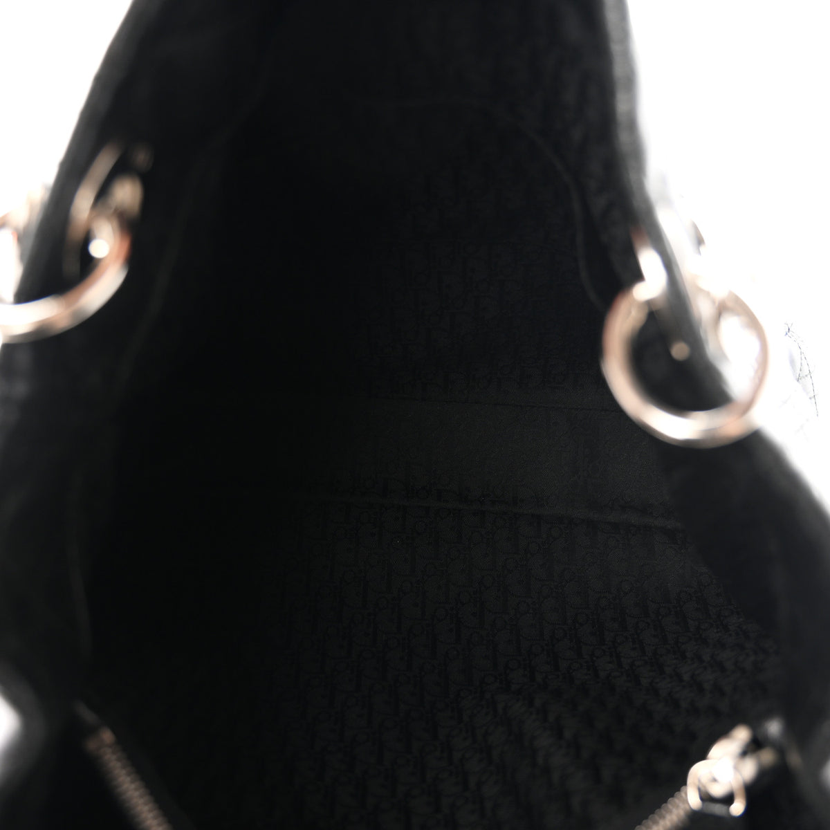 Lambskin Cannage Large Soft Lady Dior Shopping Tote Black