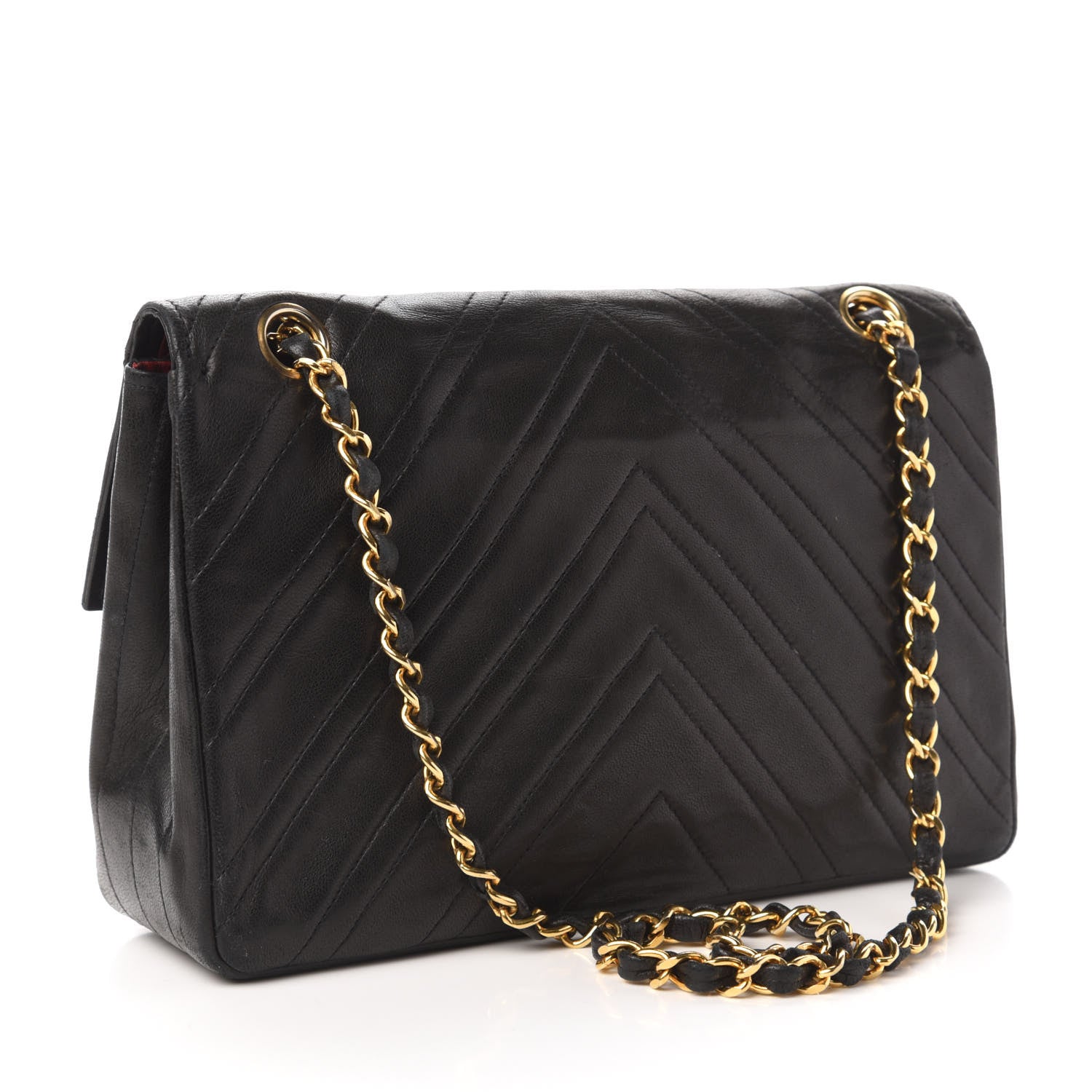 Chanel Lambskin Stitched Small Single Flap Black 4 of 10