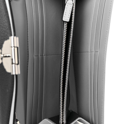 MCM Calfskin Visetos Monogram Millie Color Block Crossbody Bag White Mood Indigo 5 of 10