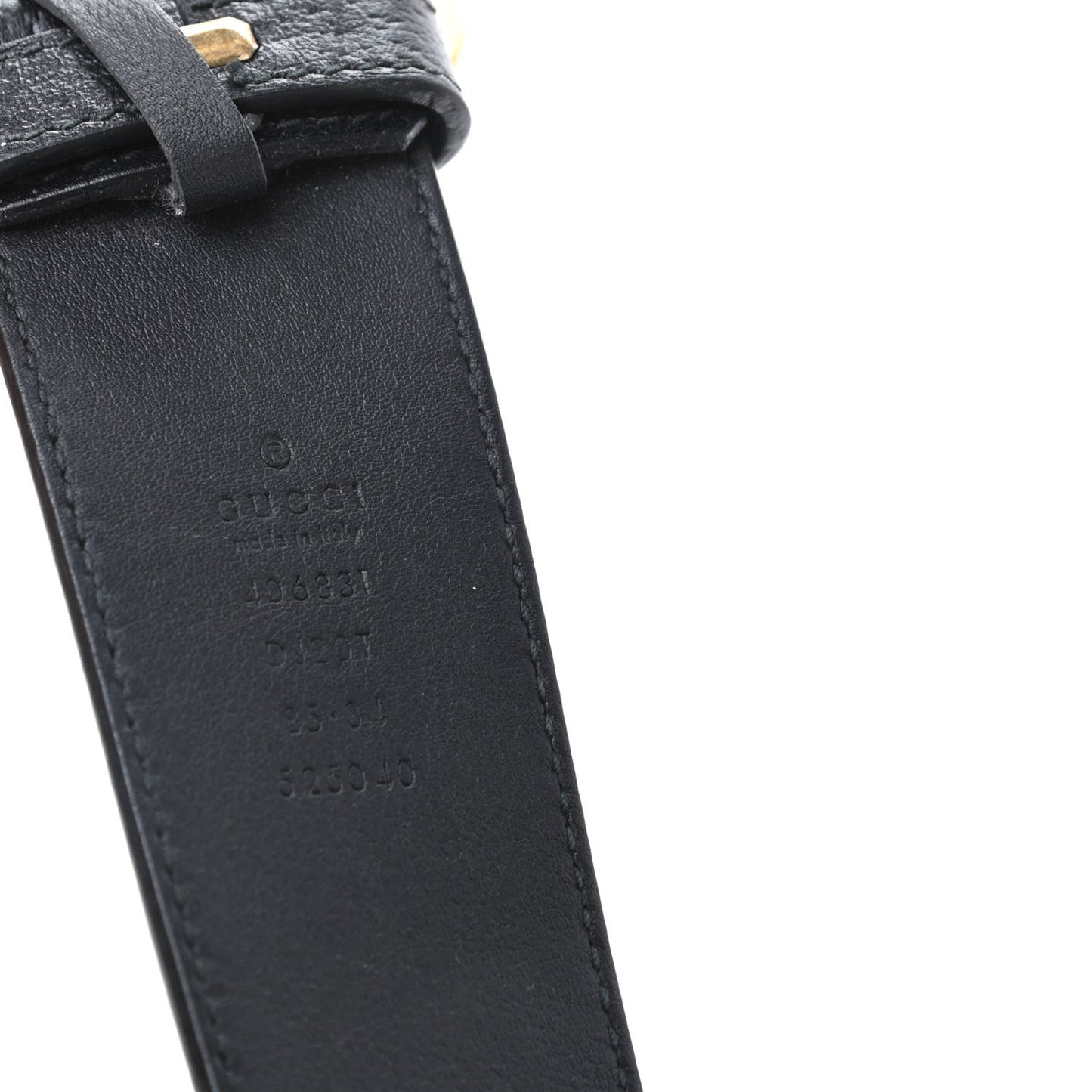 Textured Calfskin Double G 40mm Belt 85 34 Black