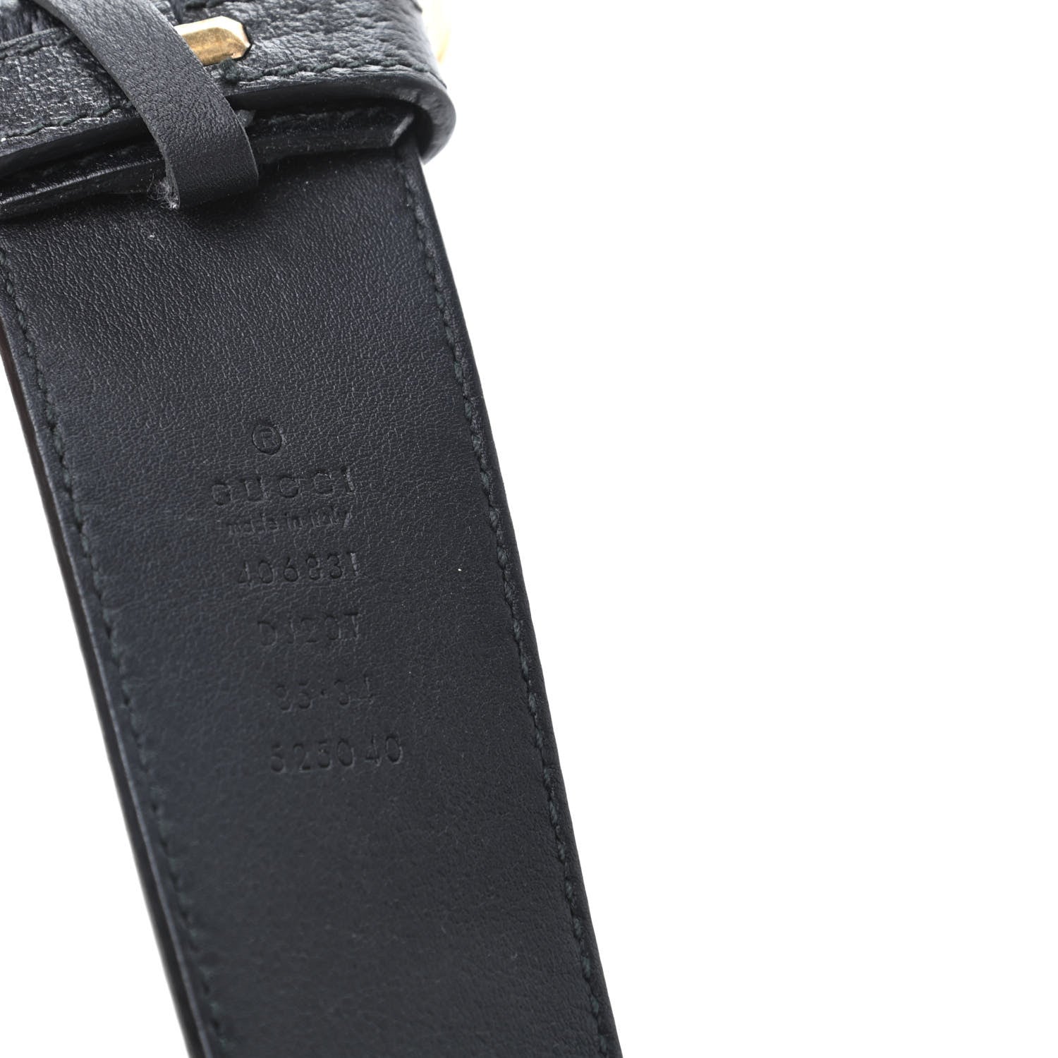Gucci Textured Calfskin Double G 40mm Belt 85 34 Black 3 of 5