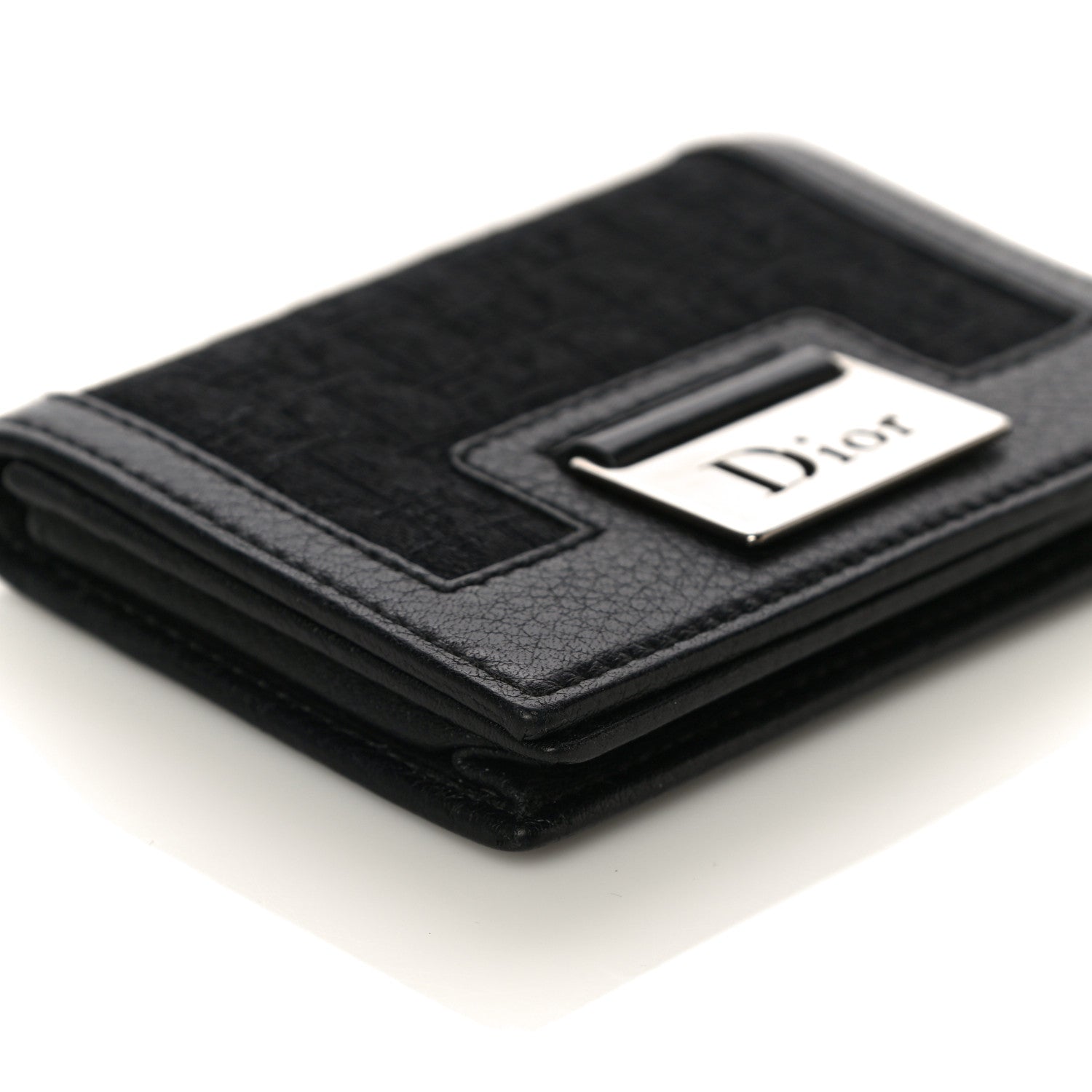 Christian Dior Monogram Card Holder Black 8 of 10